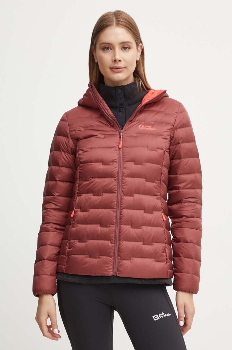 Jack Wolfskin geaca sport din puf Passamani culoarea bordo