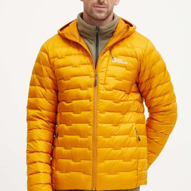 Jack Wolfskin geaca sport din puf Passamani culoarea portocaliu