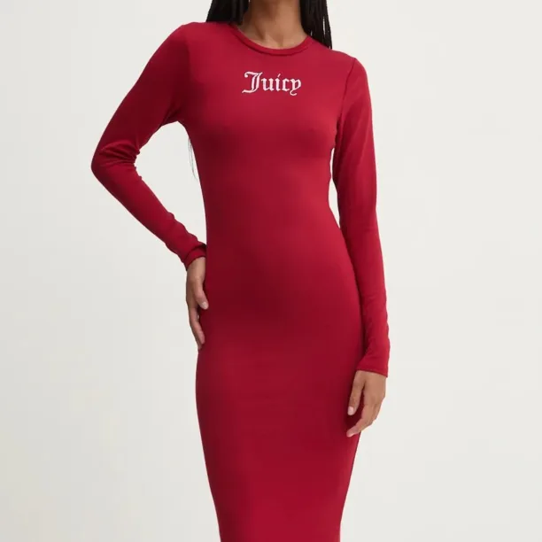 Juicy Couture rochie DIZZIE DRESS culoarea rosu