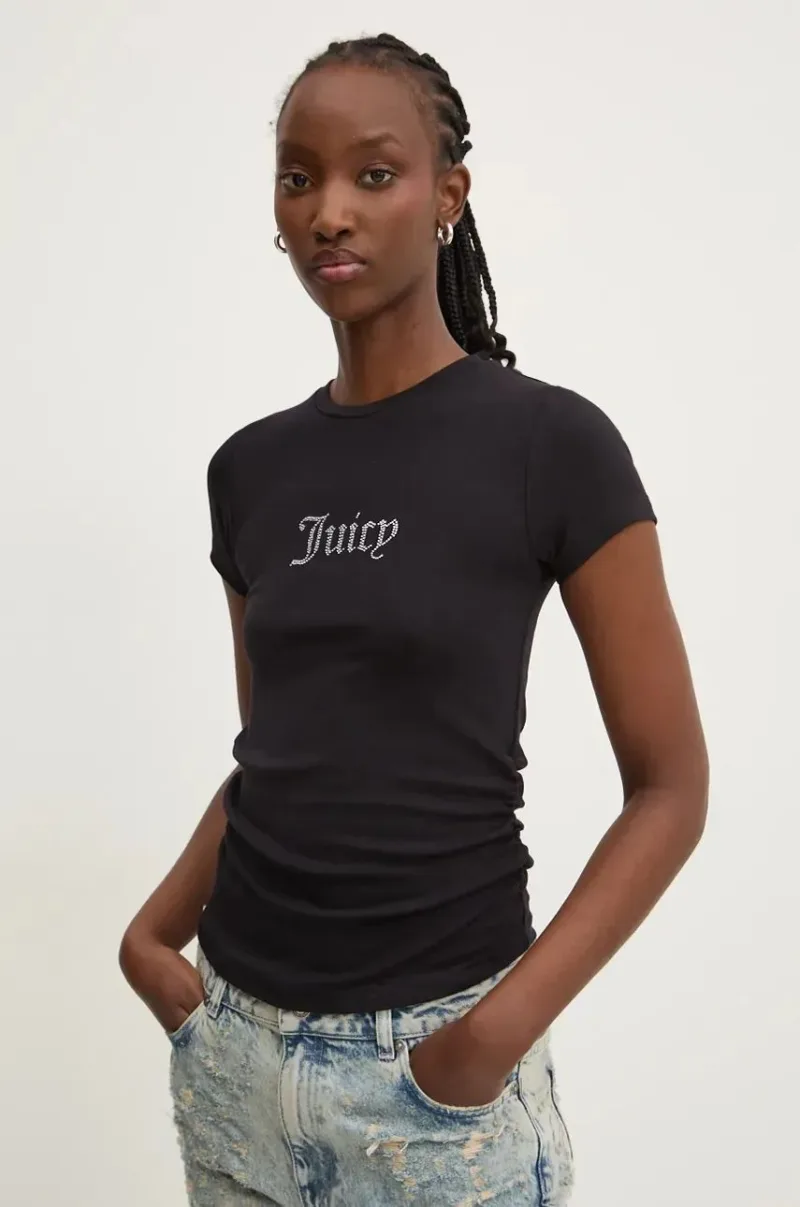 Juicy Couture tricou DOT RUCHED TEE femei