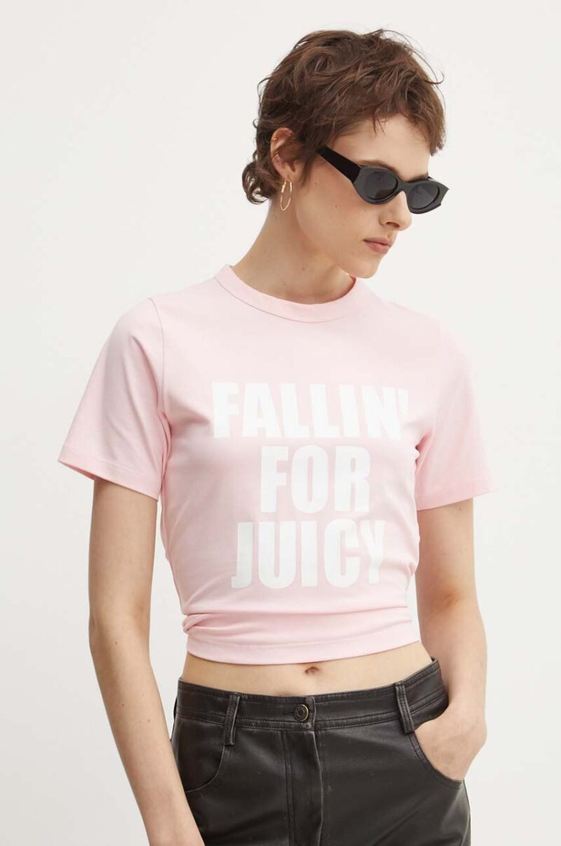 Juicy Couture tricou FALLIN FOR JUICY FITTED TSHIRT femei