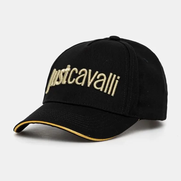 Just Cavalli șapcă de baseball din bumbac culoarea negru