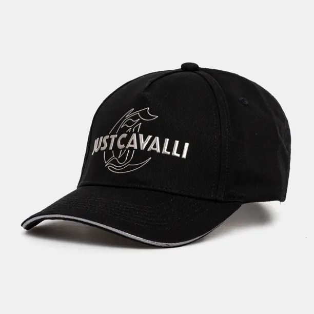 Just Cavalli șapcă de baseball din bumbac culoarea negru