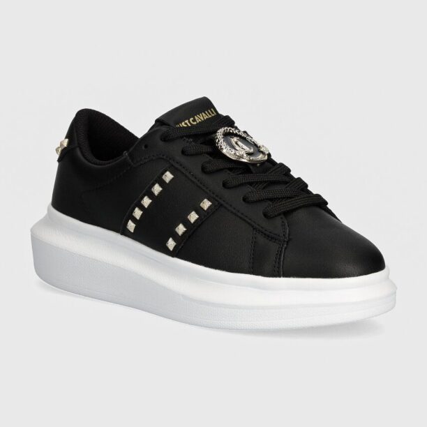 Just Cavalli sneakers din piele culoarea negru