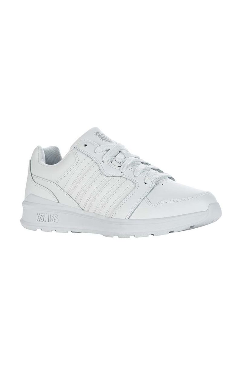 K-Swiss sneakers din piele RIVAL TRAINER culoarea alb