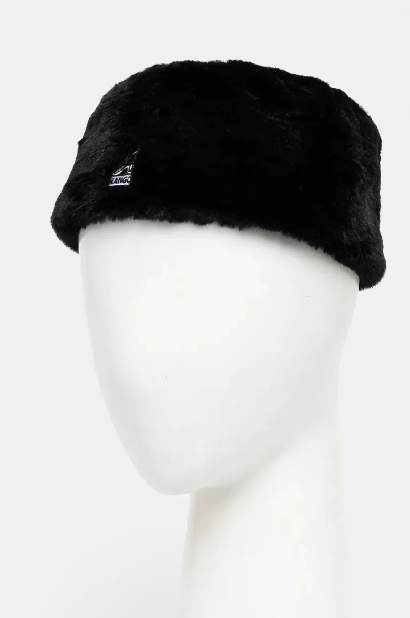 Kangol caciula FAUX FUR TOPPER culoarea negru