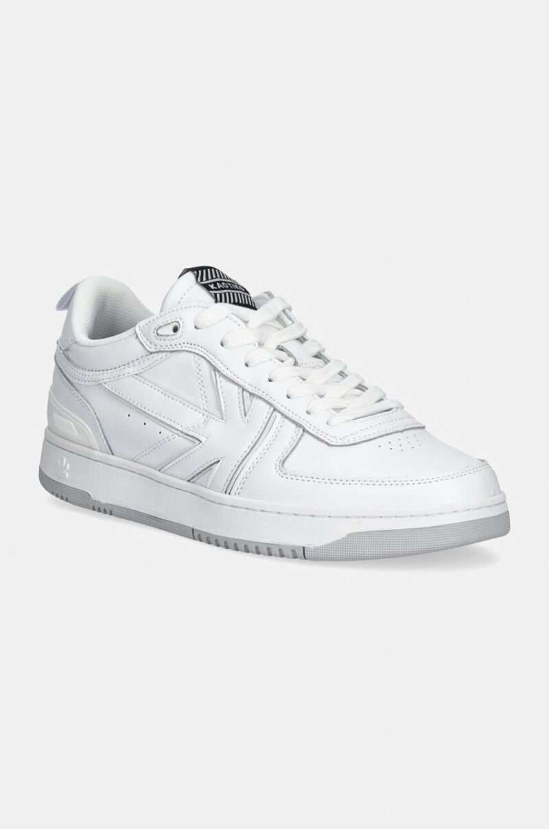 Kaotiko sneakers din piele BASKET MAN culoarea alb