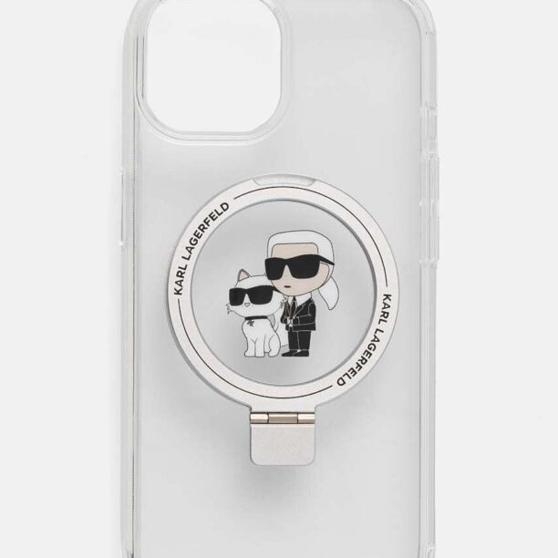 Karl Lagerfeld Husă pentru telefon iPhone 15 / 14 / 13 6.1 culoarea transparent