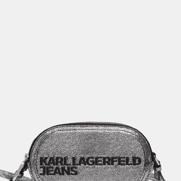 Karl Lagerfeld Jeans borseta culoarea argintiu