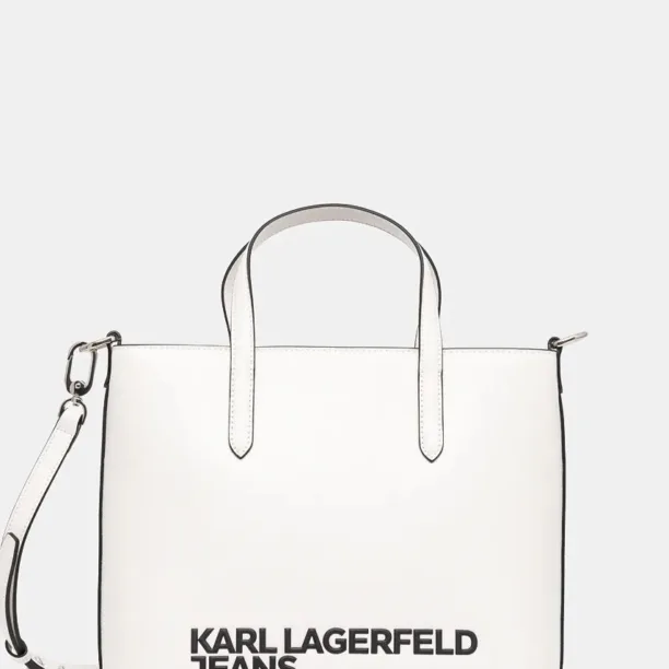 Karl Lagerfeld Jeans poseta culoarea alb