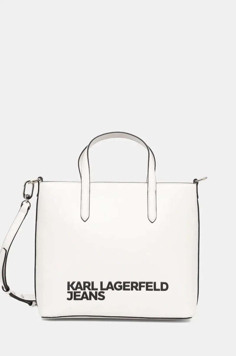 Karl Lagerfeld Jeans poseta culoarea alb