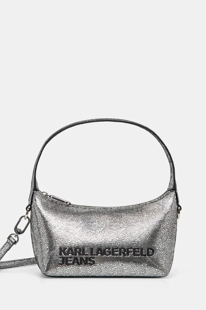 Karl Lagerfeld Jeans poseta culoarea argintiu