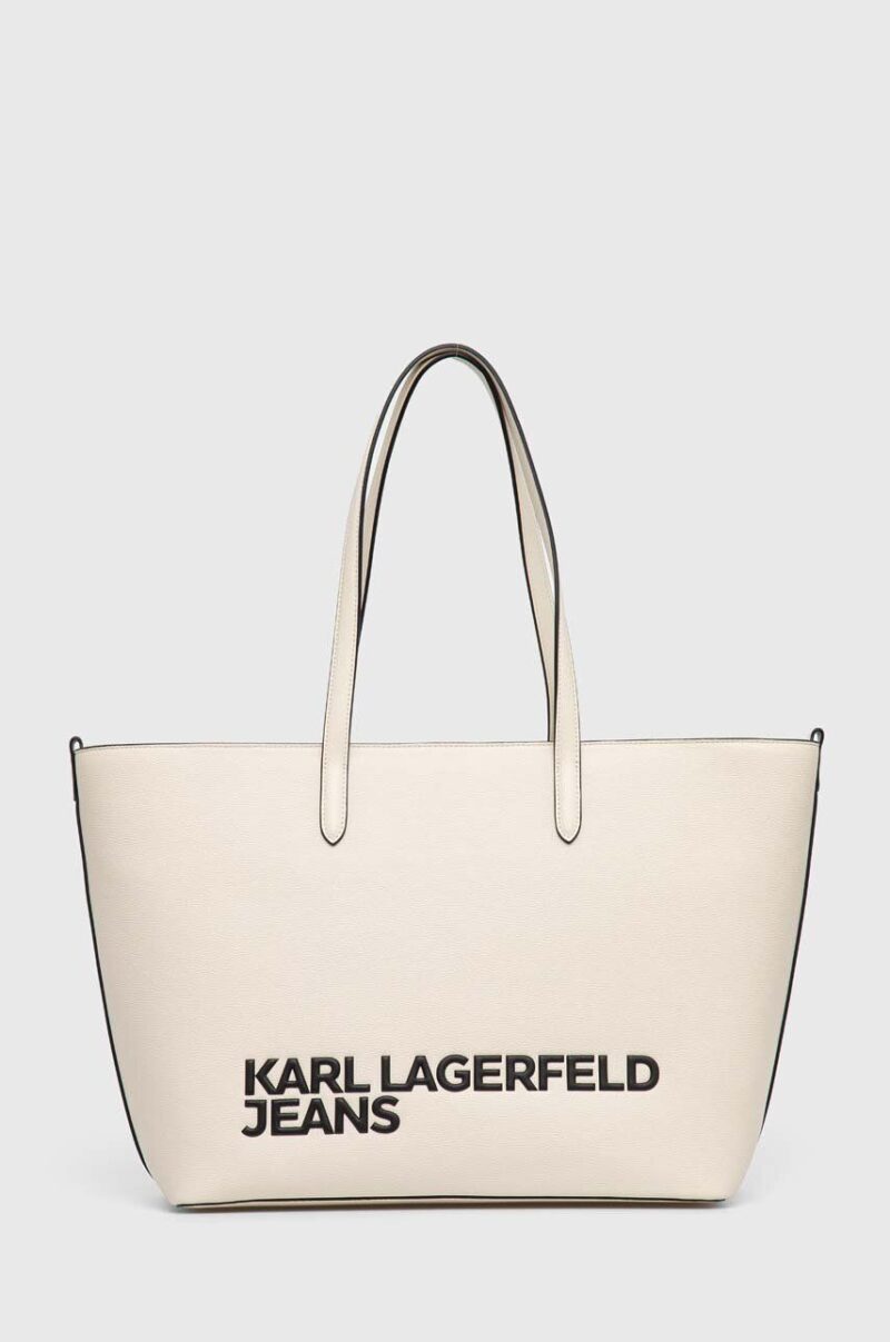 Karl Lagerfeld Jeans poseta culoarea bej