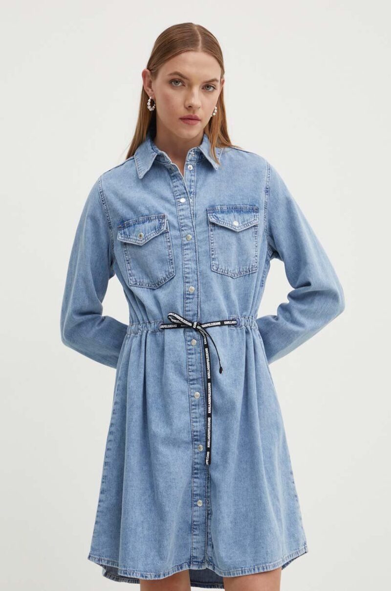 Karl Lagerfeld Jeans rochie din bumbac mini