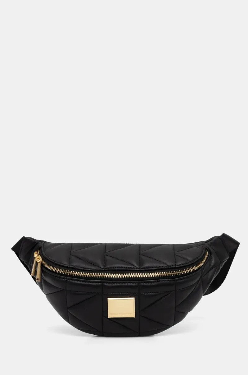 Karl Lagerfeld borseta de piele culoarea negru