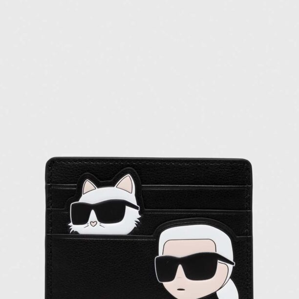 Karl Lagerfeld carcasa din piele culoarea negru