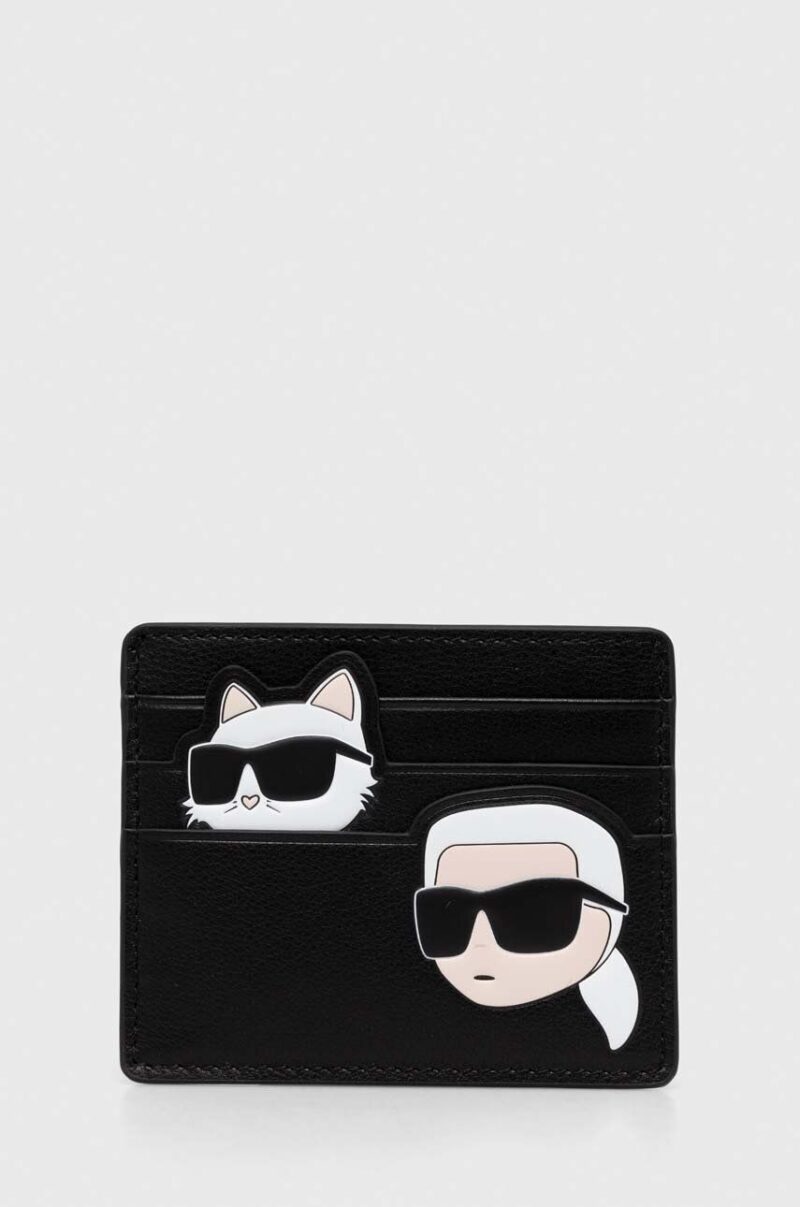 Karl Lagerfeld carcasa din piele culoarea negru