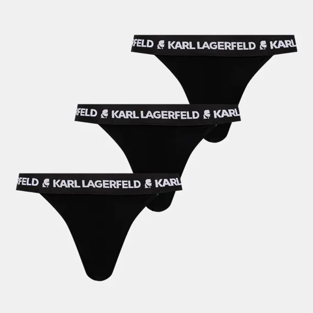 Karl Lagerfeld chiloti brazilieni 3-pack culoarea negru