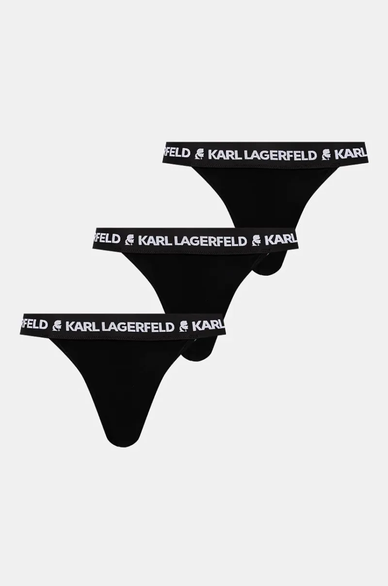 Karl Lagerfeld chiloti brazilieni 3-pack culoarea negru