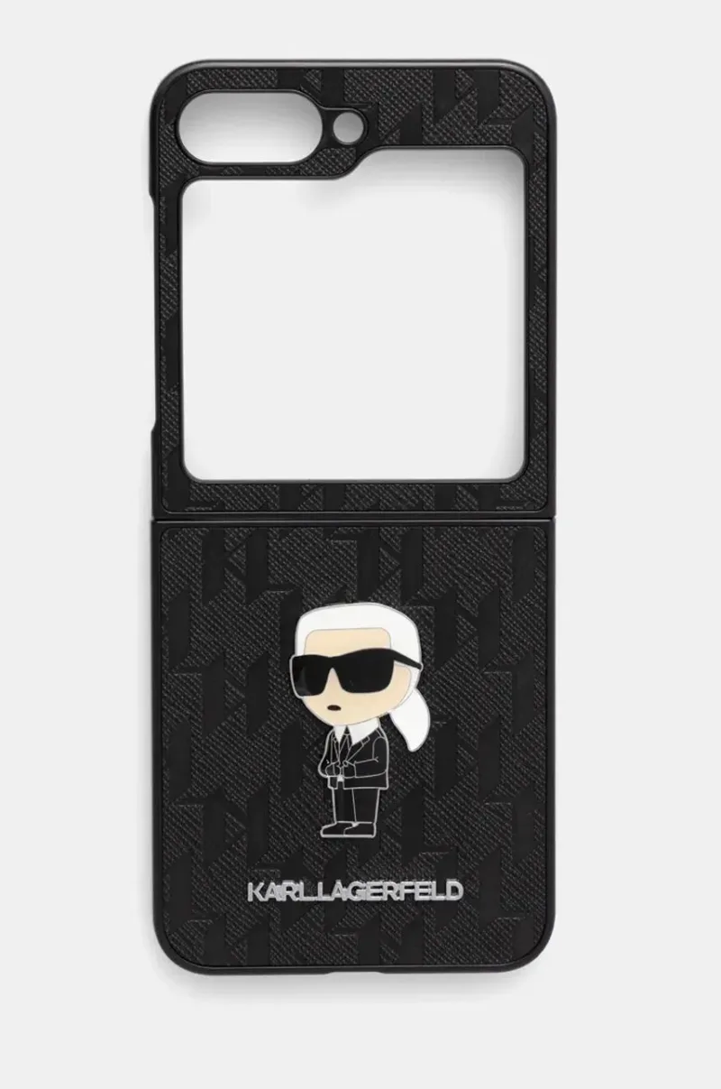 Karl Lagerfeld etui pentru telefon Z Flip6 F741 culoarea negru