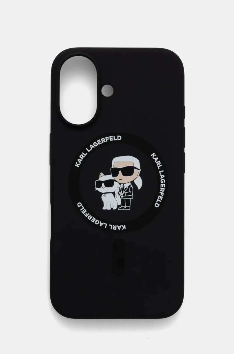 Karl Lagerfeld etui pentru telefon iPhone 16 6.1 culoarea negru