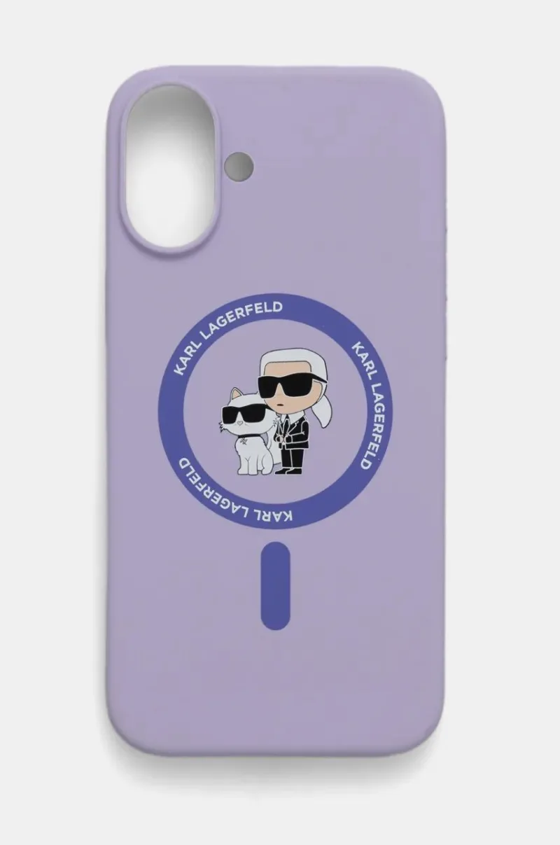 Karl Lagerfeld etui pentru telefon iPhone 16 Plus 6.7 culoarea violet