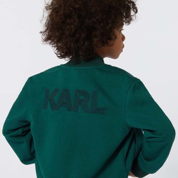 Karl Lagerfeld geaca bomber pentru copii culoarea verde