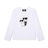 Karl Lagerfeld longsleeve copii culoarea alb