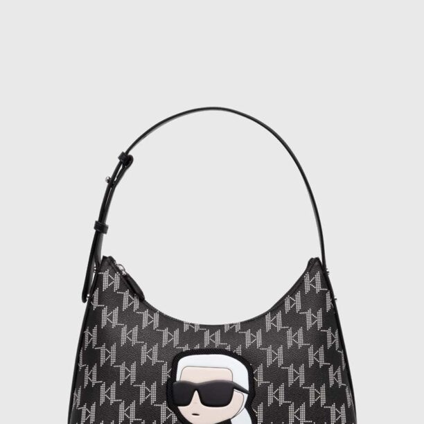 Karl Lagerfeld poseta culoarea negru