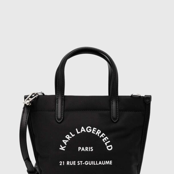 Karl Lagerfeld poseta culoarea negru