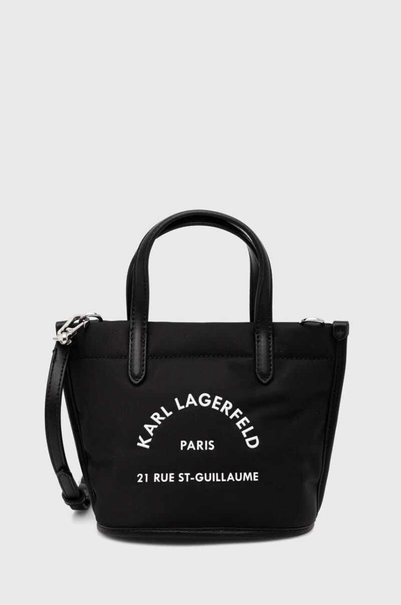 Karl Lagerfeld poseta culoarea negru