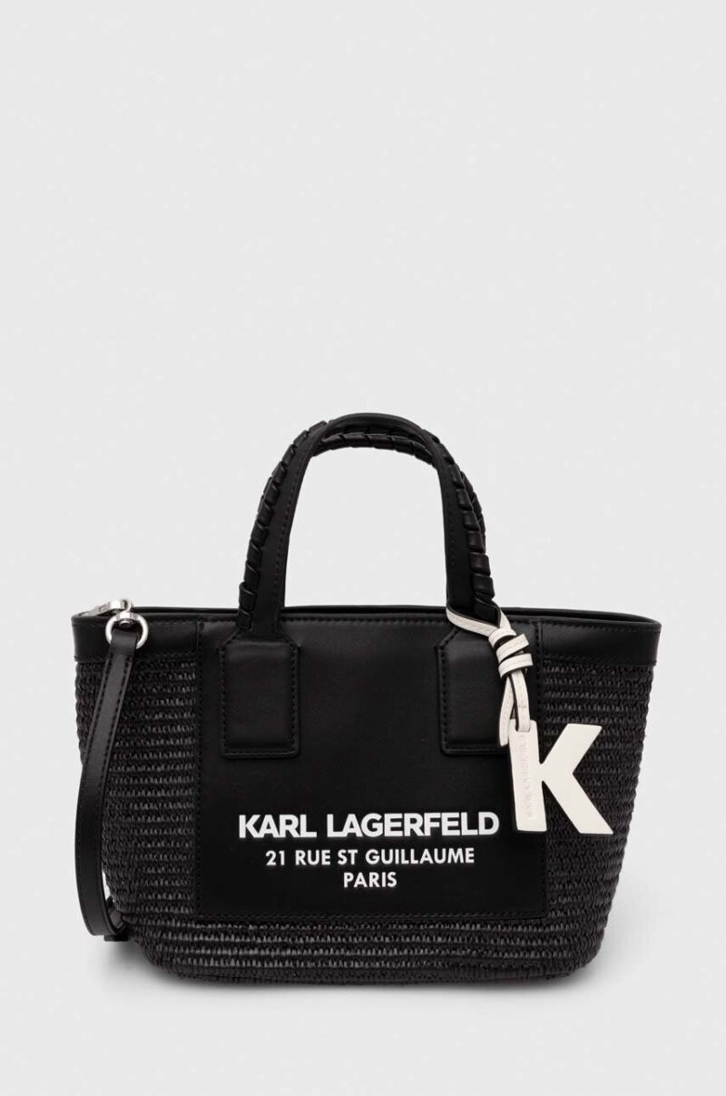 Karl Lagerfeld poseta culoarea negru