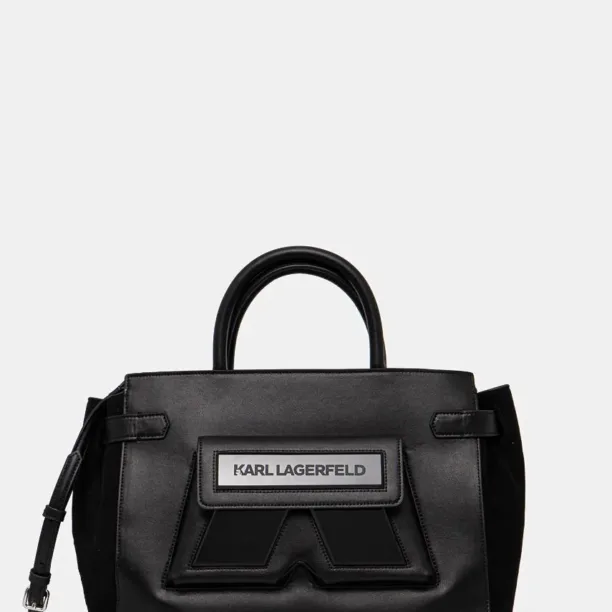 Karl Lagerfeld poseta culoarea negru