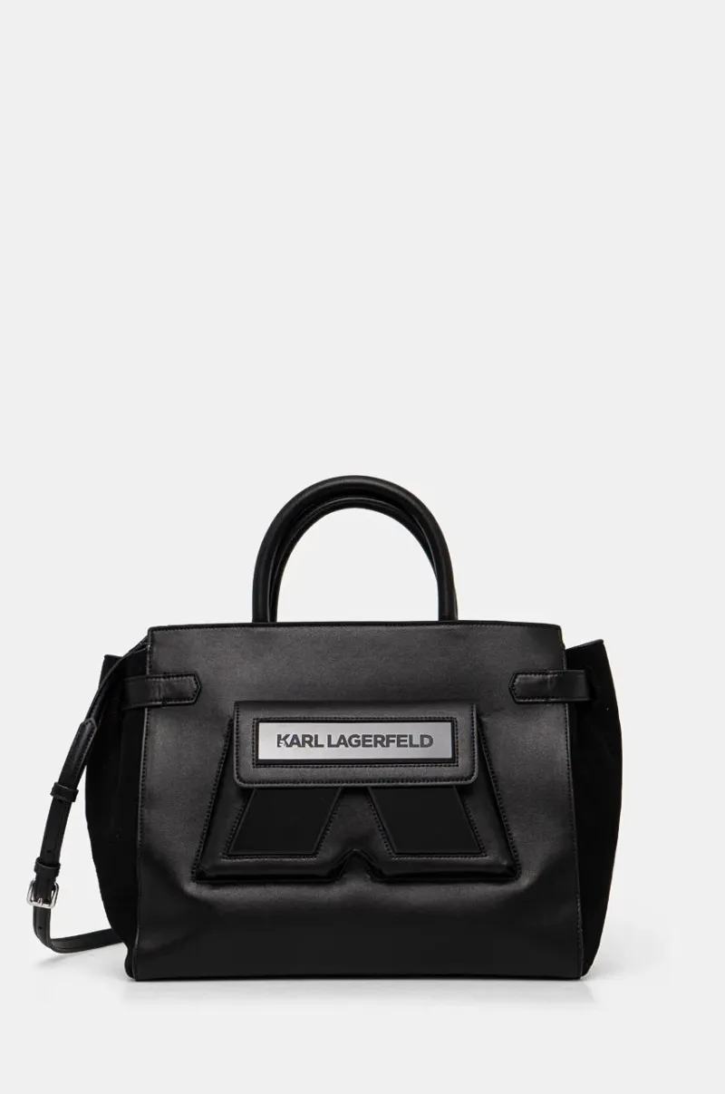 Karl Lagerfeld poseta culoarea negru