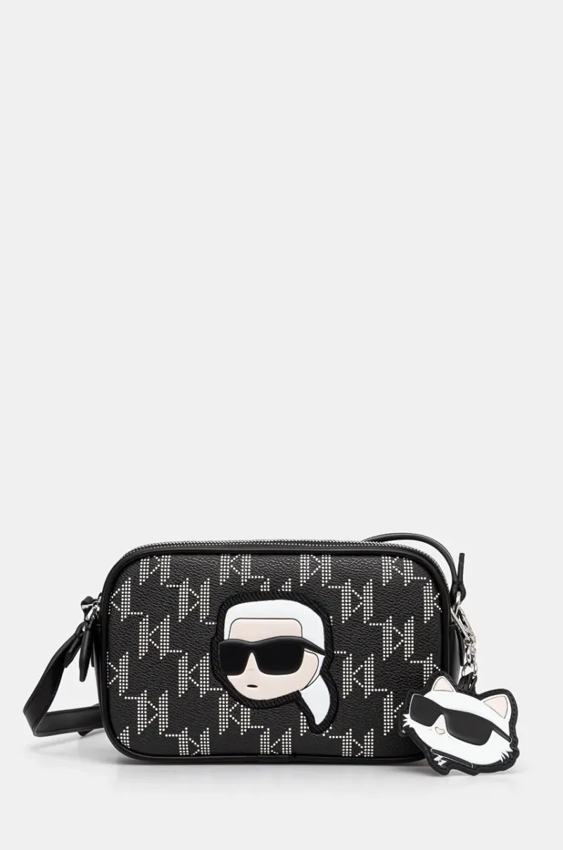 Karl Lagerfeld poseta culoarea negru