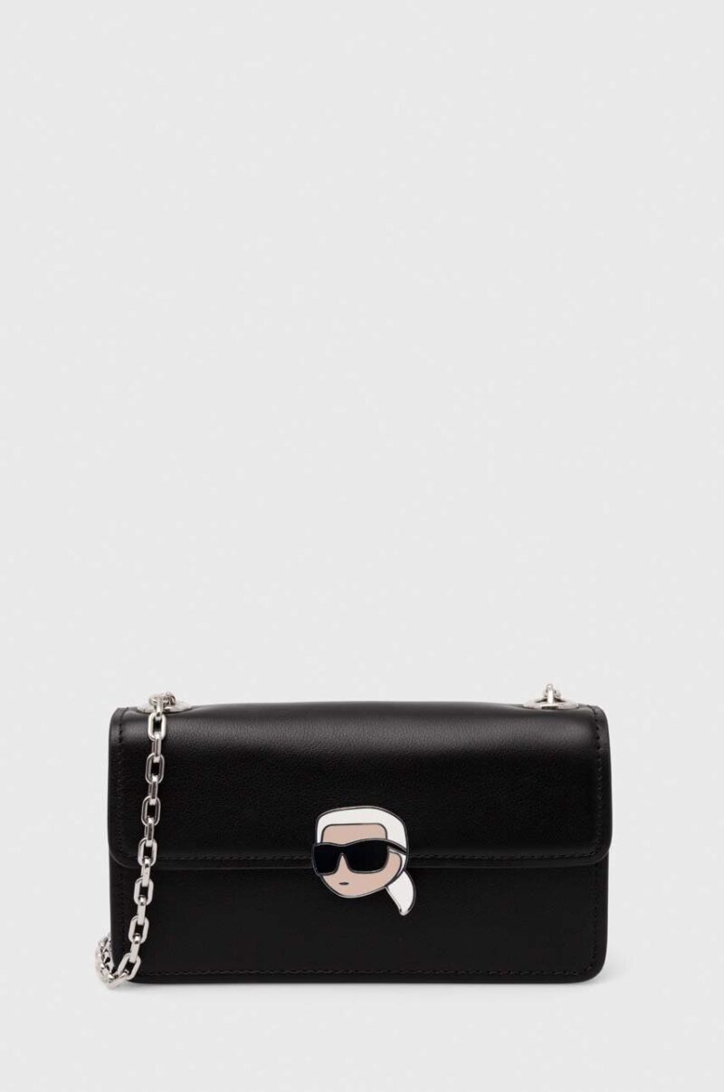 Karl Lagerfeld poseta de piele culoarea negru