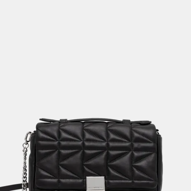 Karl Lagerfeld poseta de piele culoarea negru