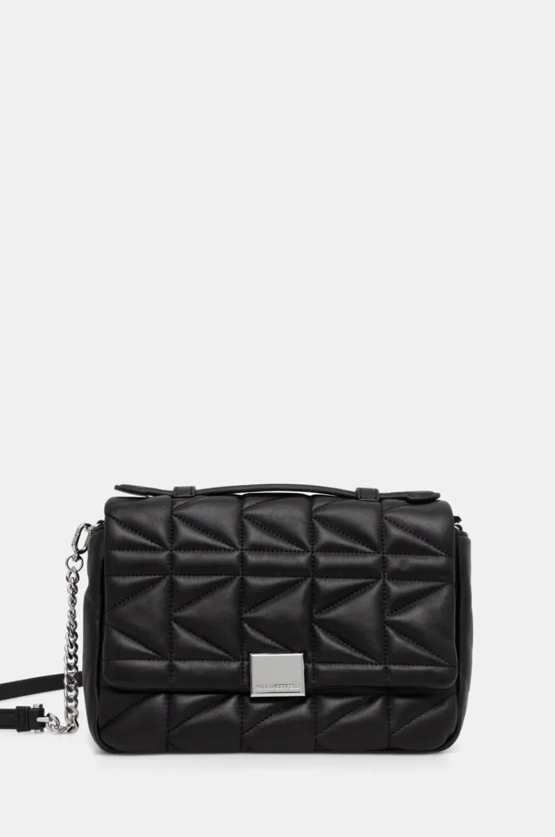 Karl Lagerfeld poseta de piele culoarea negru