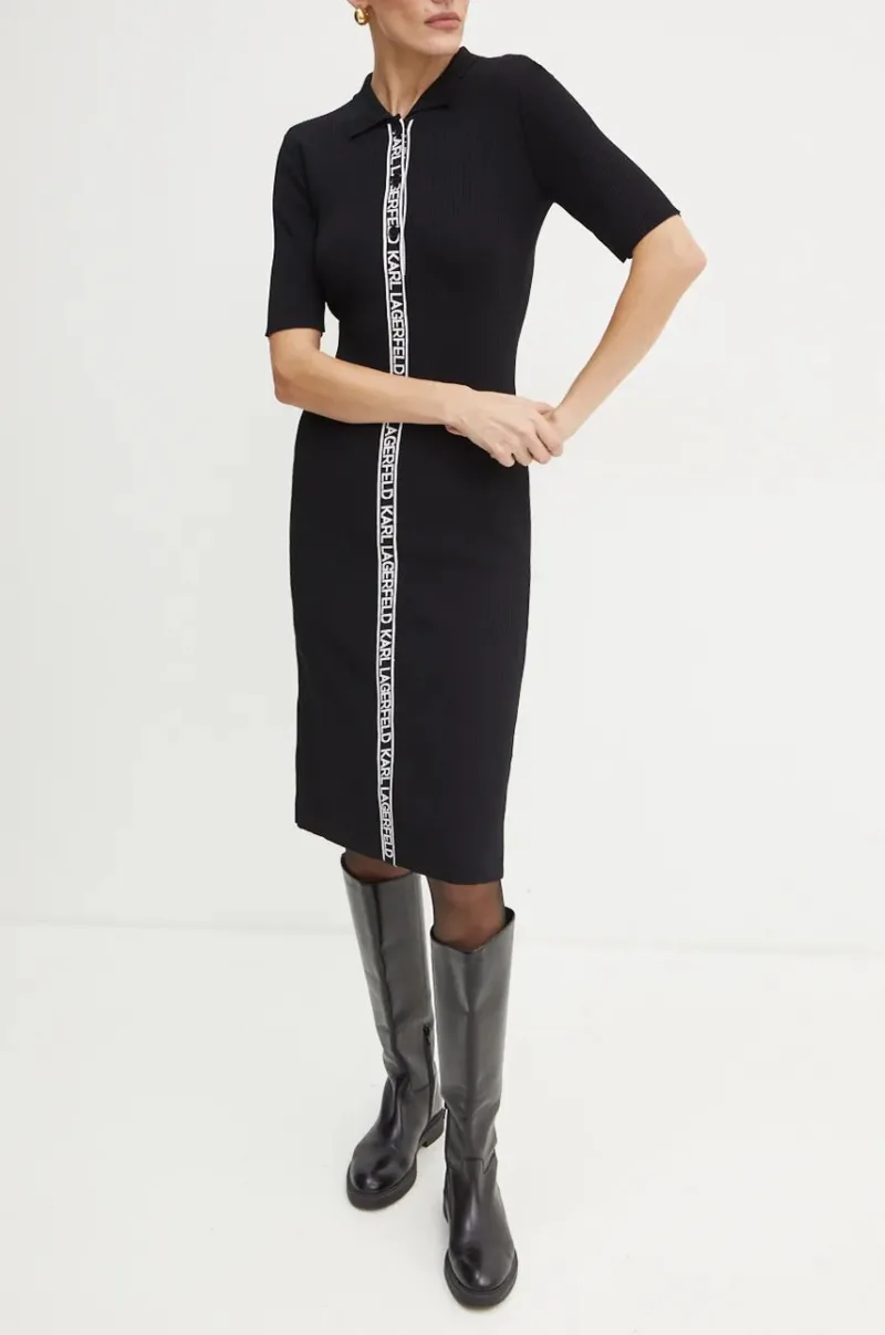 Karl Lagerfeld rochie culoarea negru