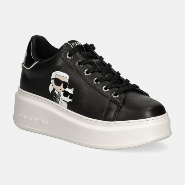 Karl Lagerfeld sneakers din piele ANAKAPRI culoarea negru