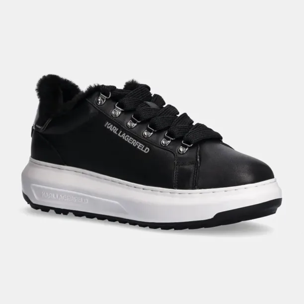 Karl Lagerfeld sneakers din piele KAPRI LUG culoarea negru