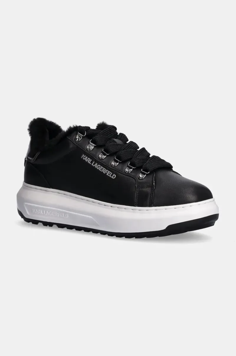 Karl Lagerfeld sneakers din piele KAPRI LUG culoarea negru