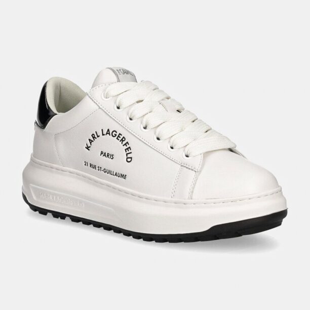 Karl Lagerfeld sneakers din piele KAPRI culoarea alb