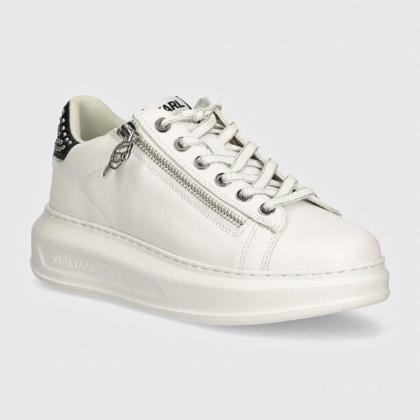 Karl Lagerfeld sneakers din piele KAPRI culoarea alb