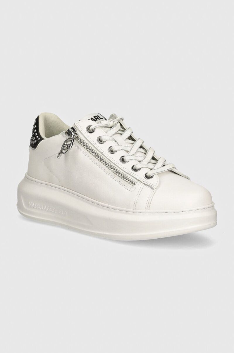 Karl Lagerfeld sneakers din piele KAPRI culoarea alb