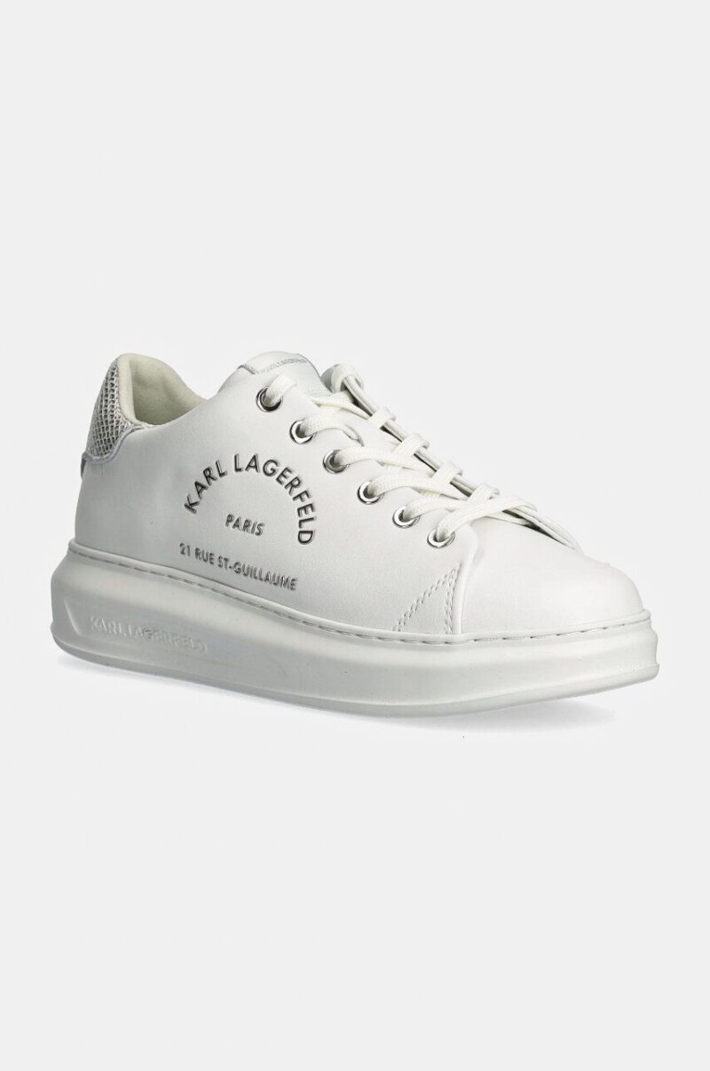 Karl Lagerfeld sneakers din piele KAPRI culoarea alb