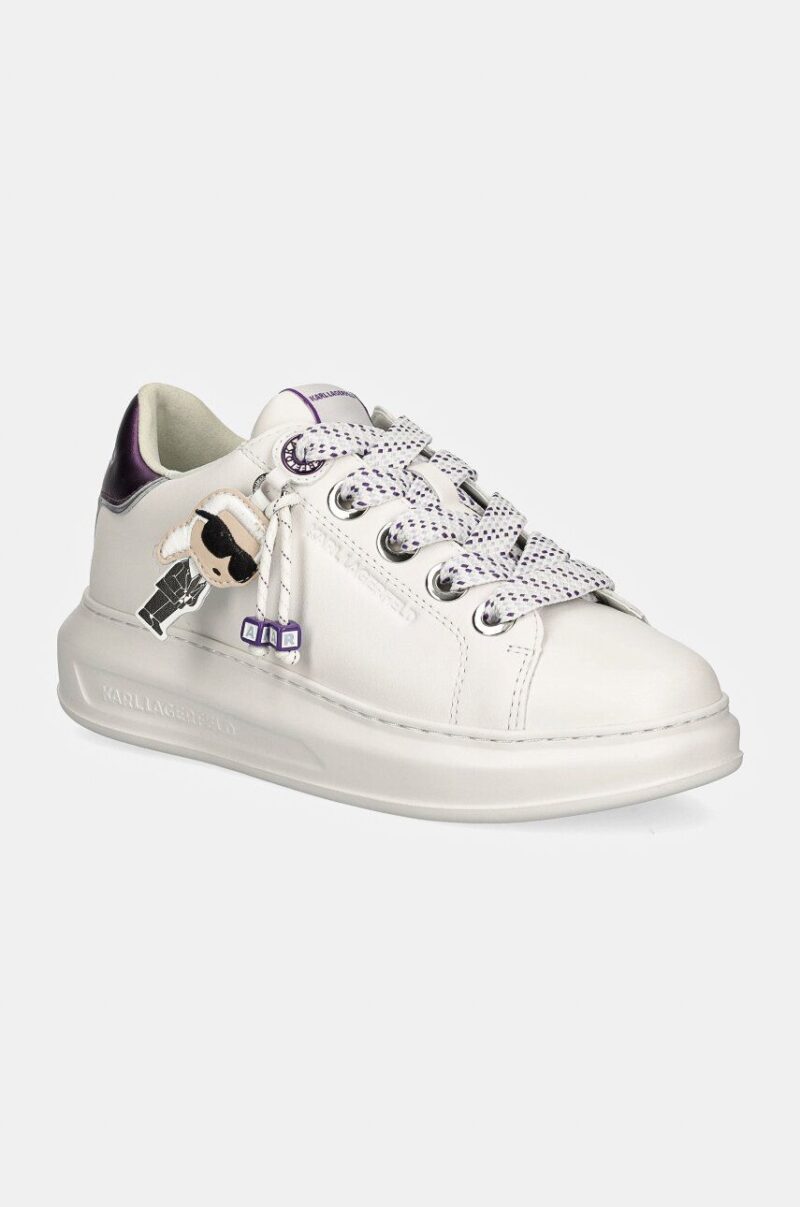 Karl Lagerfeld sneakers din piele KAPRI culoarea alb