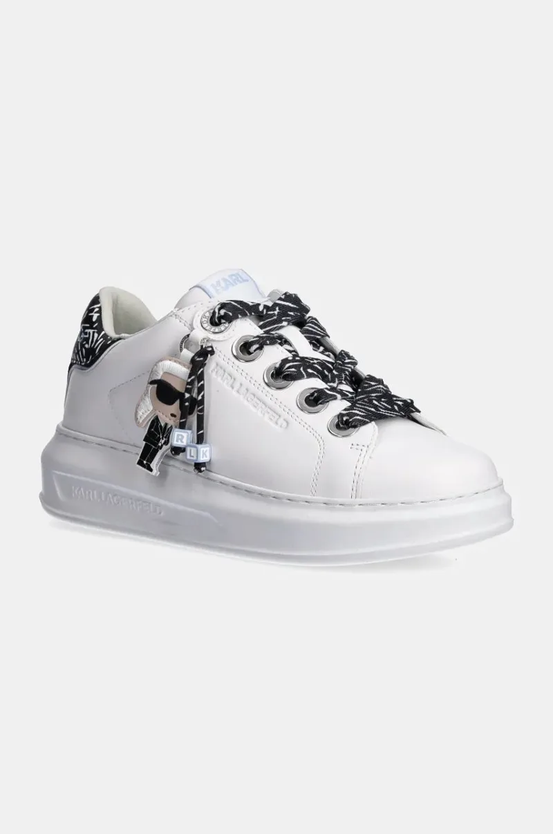 Karl Lagerfeld sneakers din piele KAPRI culoarea alb