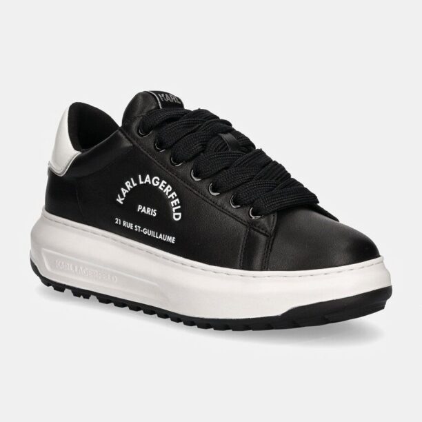 Karl Lagerfeld sneakers din piele KAPRI culoarea negru