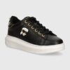 Karl Lagerfeld sneakers din piele KAPRI culoarea negru